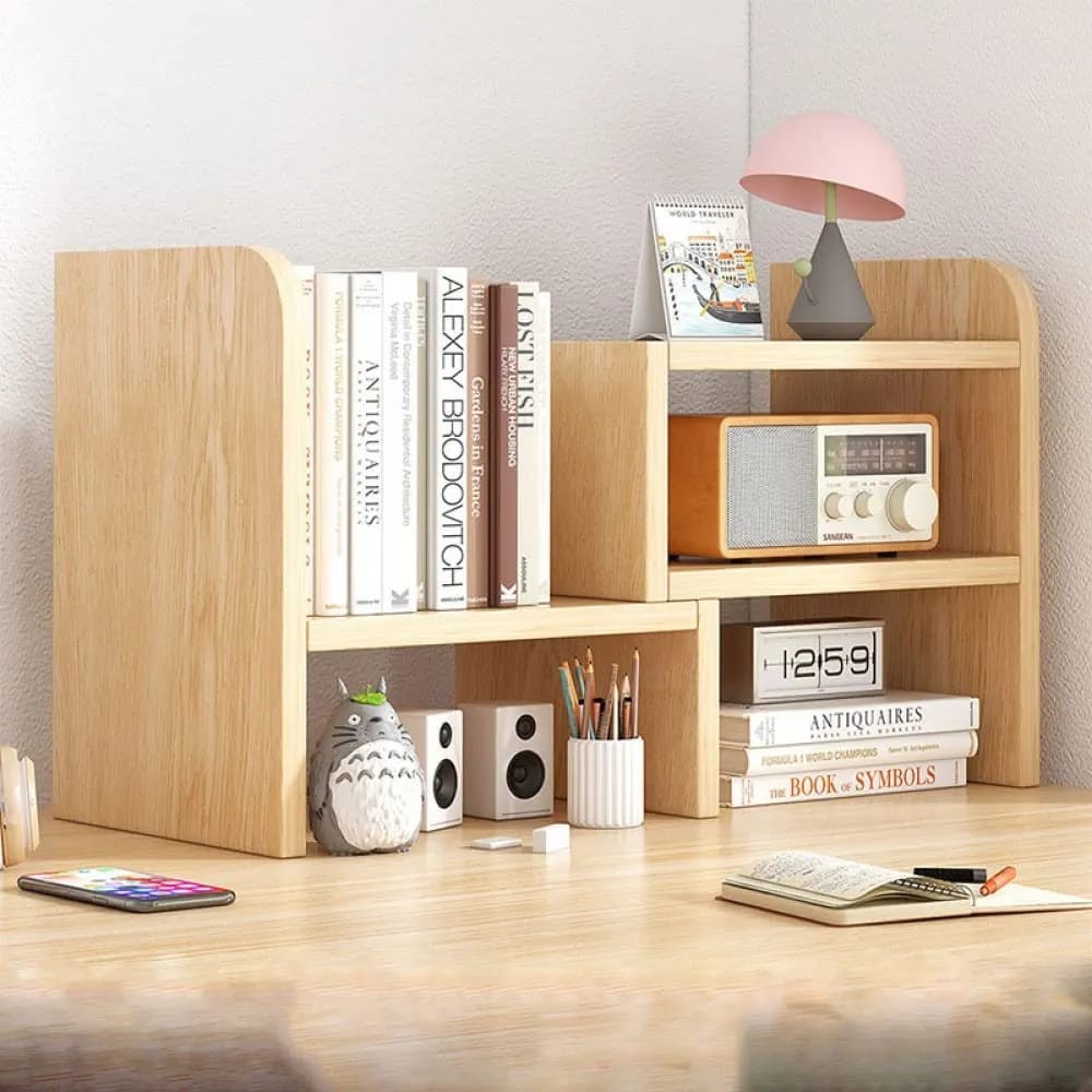 Étagère de bureau en bois
