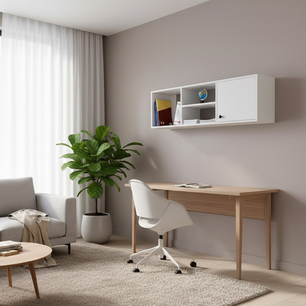 Rangement en bois suspendu